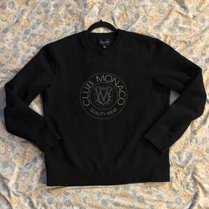 Club Monaco Men's Black Crewneck Sweater